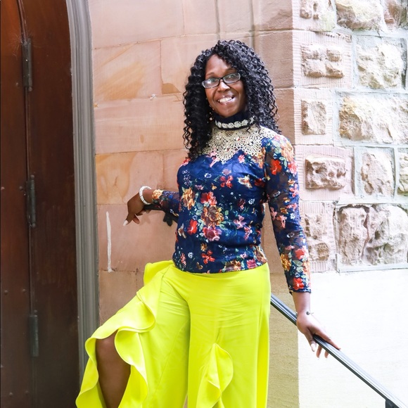 Split Ruffle Pants - Picture 2 of 3